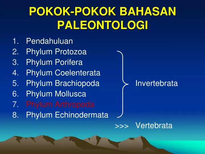 pokok pokok bahasan paleontologi