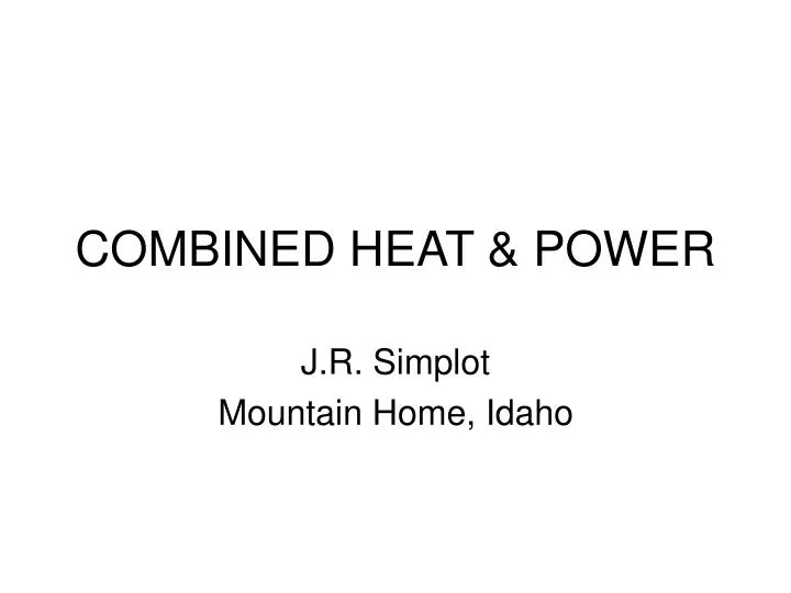 combined heat power