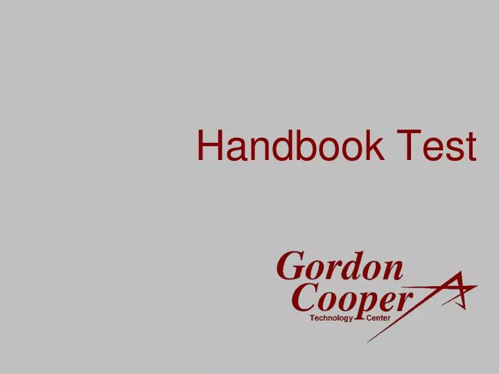 handbook test