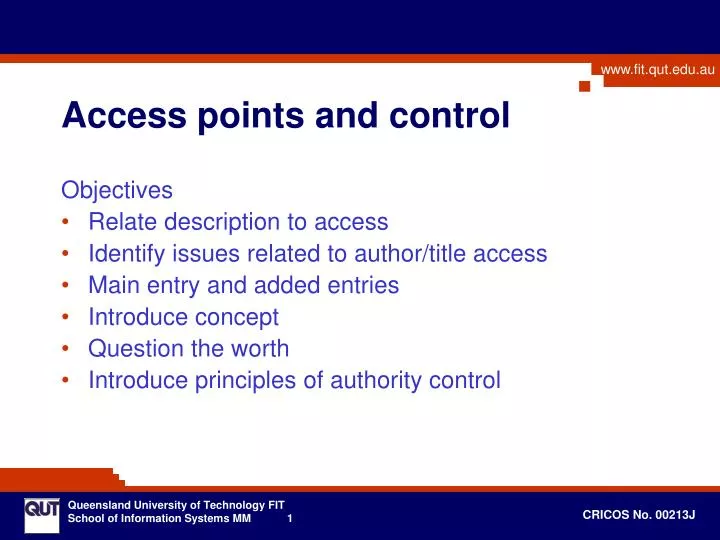 access points and control