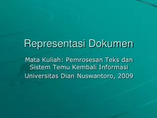 representasi dokumen