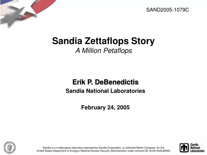 sandia zettaflops story a million petaflops