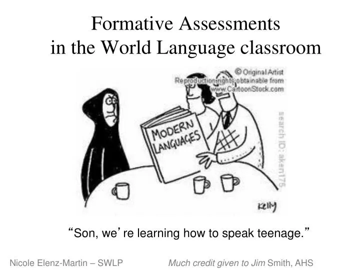 formative assessments in the world language classroom