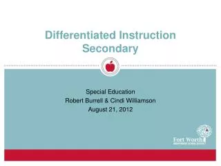 Differentiated Instruction Secondary