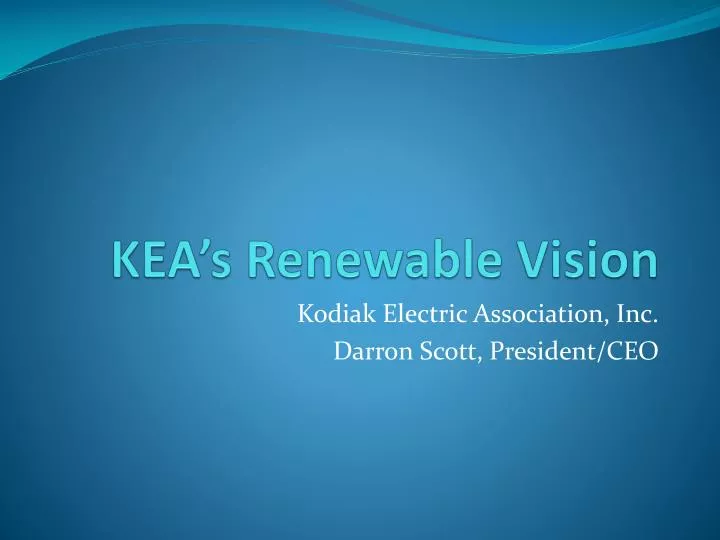 kea s renewable vision