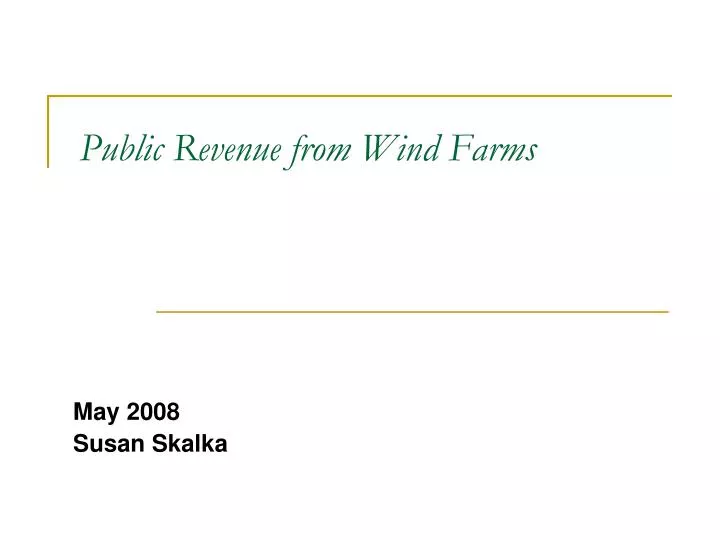 public revenue from wind farms