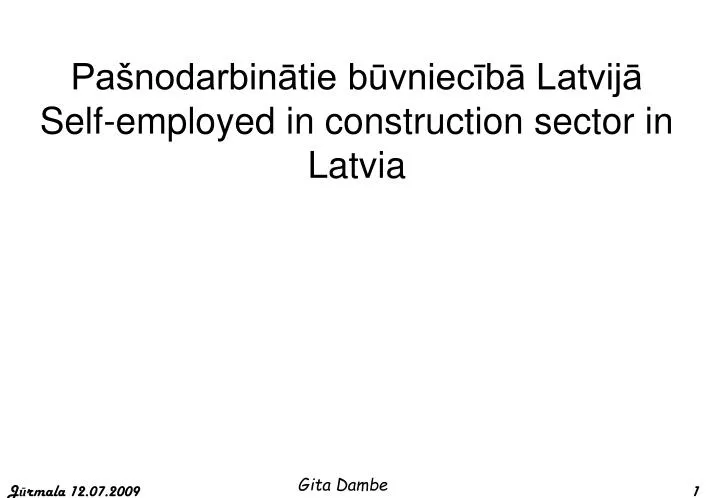 pa nodarbin tie b vniec b latvij self employed in construction sector in latvia