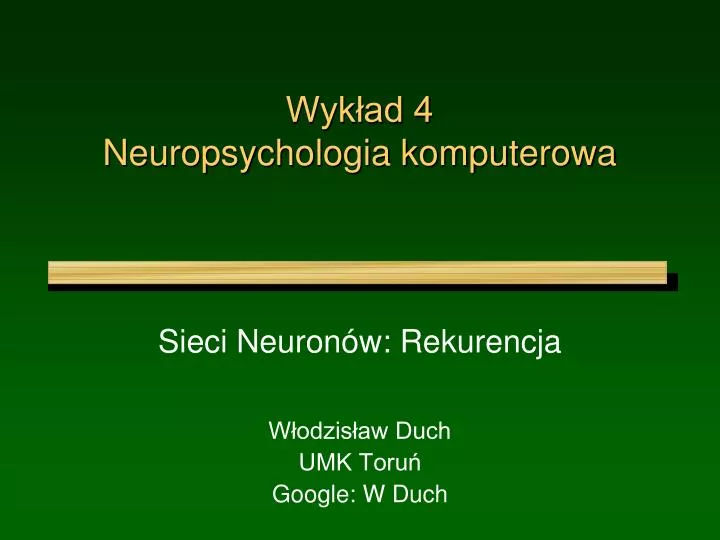 wyk ad 4 neuropsychologia komputerowa