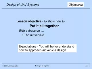 Design of UAV Systems
