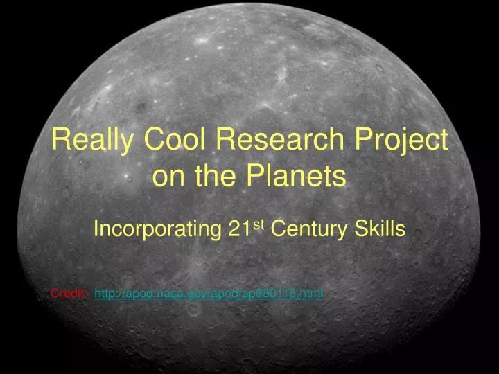 really cool research project on the planets