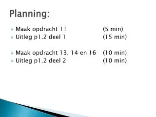planning
