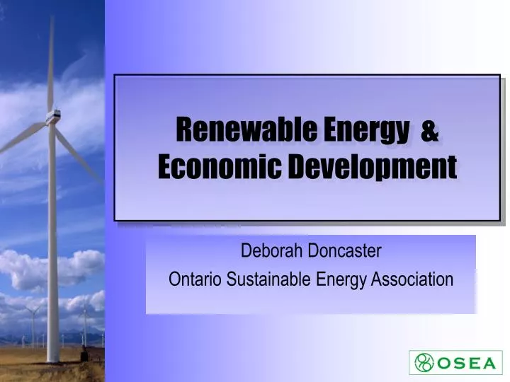 renewable energy economic development