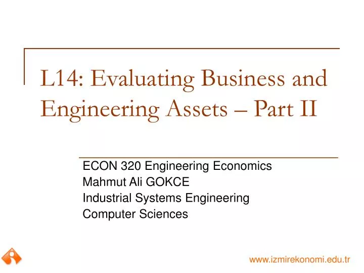l14 evaluating business and engineering assets part ii