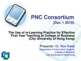 PNC Consortium (Dec 1 2010)