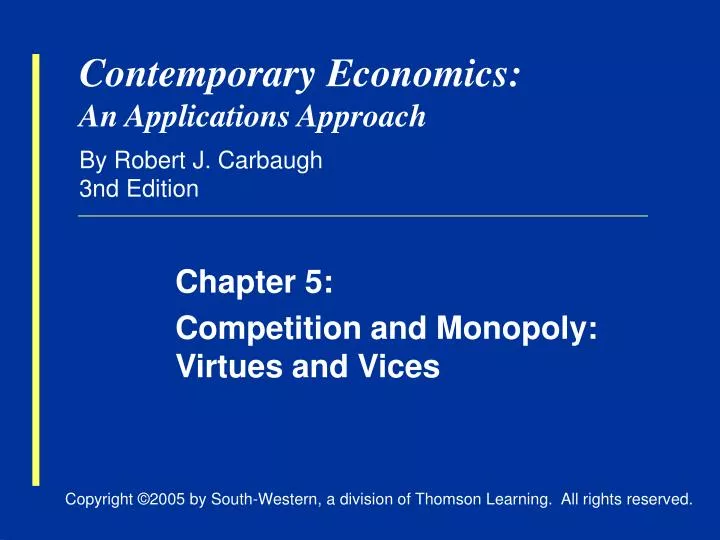 contemporary economics an applications approach by robert j carbaugh 3nd edition
