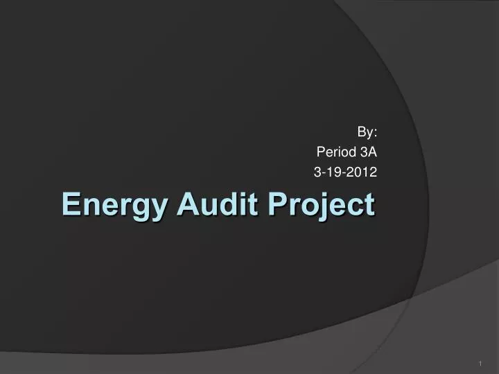 energy audit project