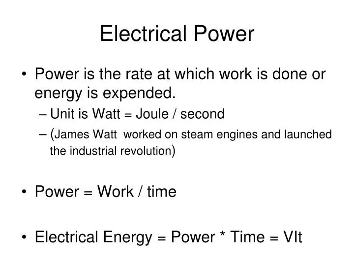 electrical power