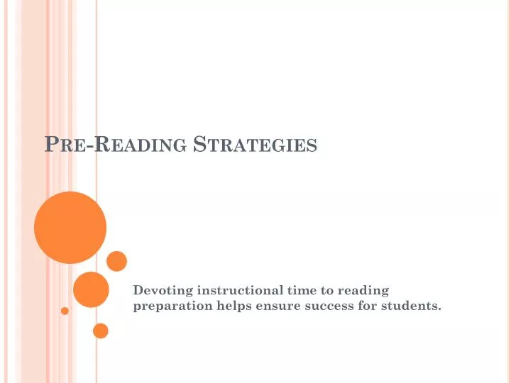 pre reading strategies