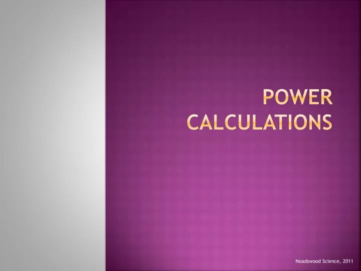 power calculations