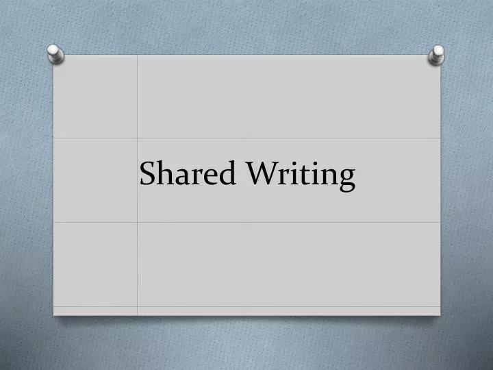 shared writing