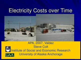 Electricity Costs over Time
