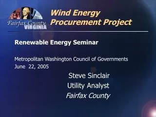 Wind Energy Procurement Project