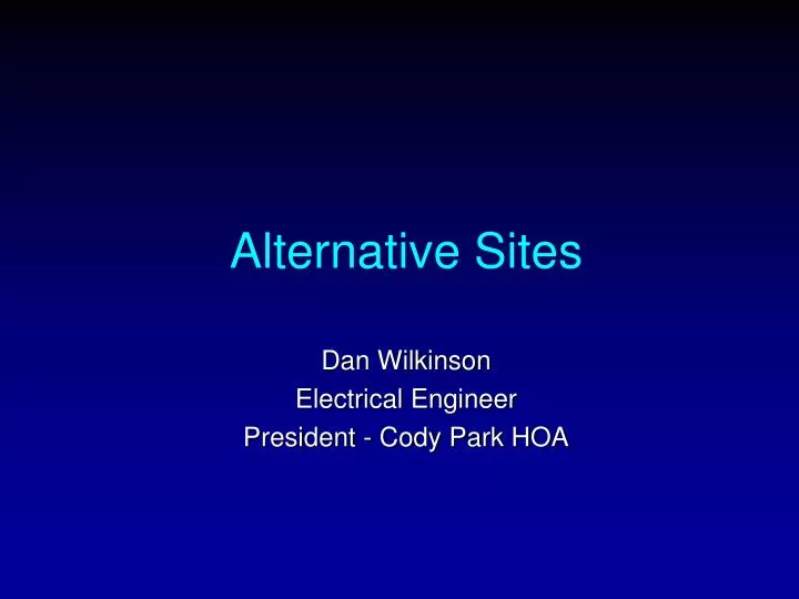 alternative sites