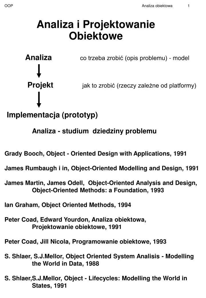 analiza i projektowanie obiektowe