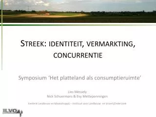 streek identiteit vermarkting concurrentie