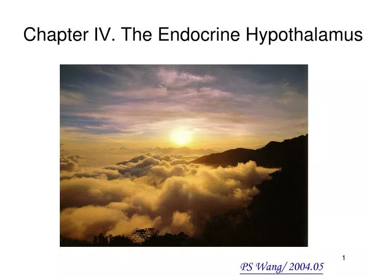 chapter the endocrine hypothalamus