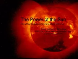 The Power of the Sun