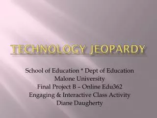 Technology Jeopardy