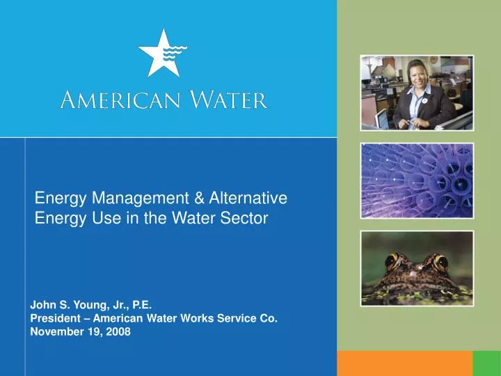 energy management alternative energy use in the water sector
