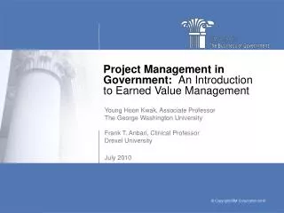 Project Management in Government: An Introduction to Earned Value Management