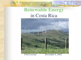 Renewable Energy in Costa Rica