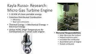 Kayla Russo- Research: Micro Gas Turbine Engine