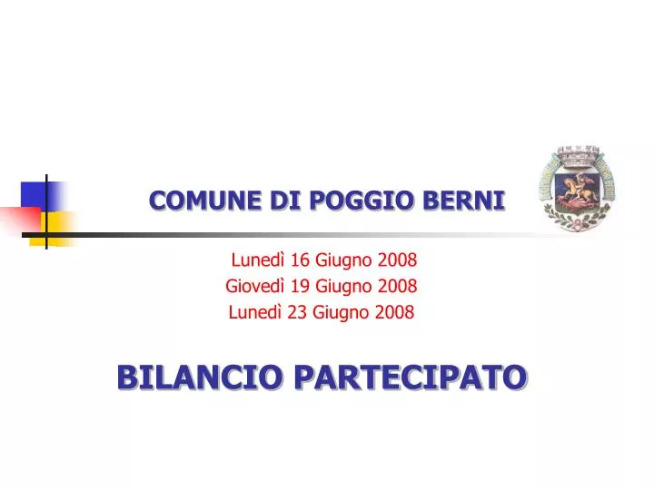 comune di poggio berni