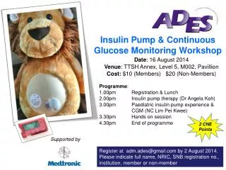 Insulin Pump &amp; Continuous Glucose Monitoring Workshop