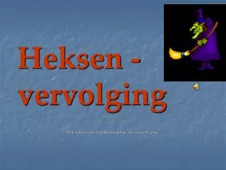 heksen vervolging