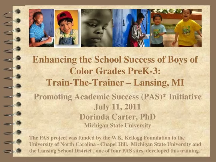 enhancing the school success of boys of color grades prek 3 train the trainer lansing mi