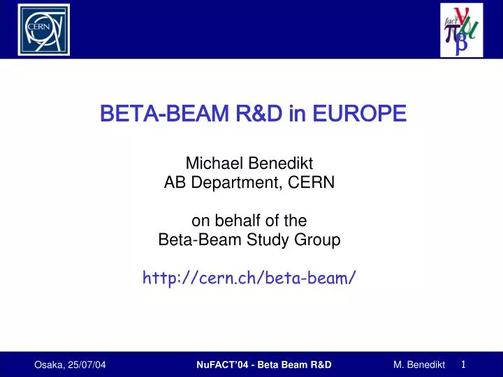 beta beam r d in europe