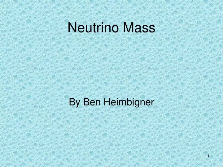 neutrino mass