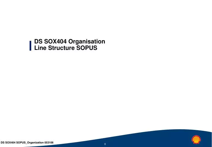 ds sox404 organisation line structure sopus