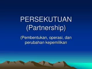 persekutuan partnership