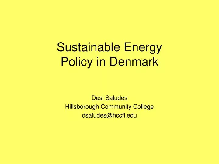 sustainable energy policy in denmark