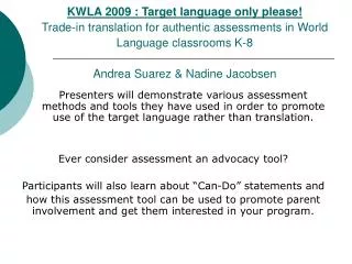 Ever consider assessment an advocacy tool?