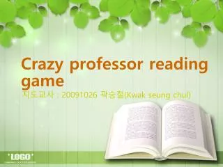 Crazy professor reading game