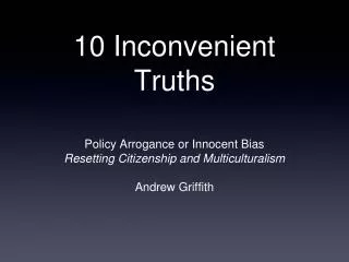 10 Inconvenient Truths