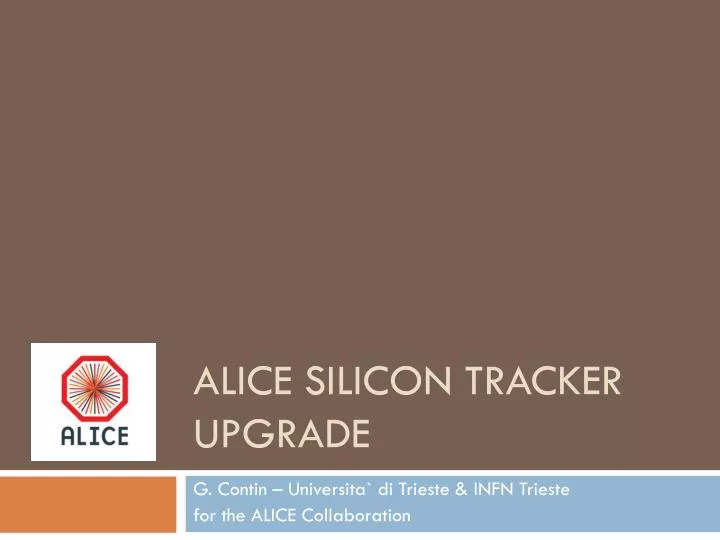 alice silicon tracker upgrade