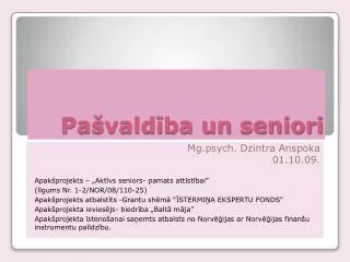 pa vald ba un seniori